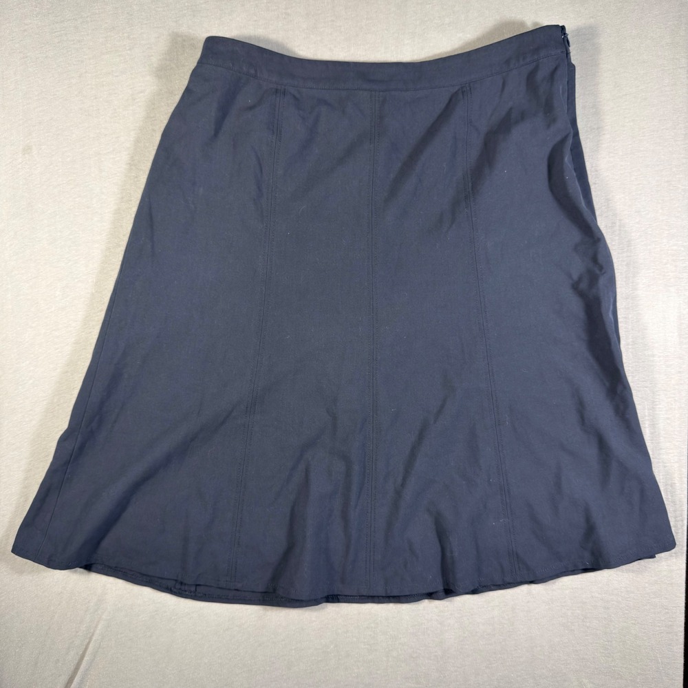 Lauren Ralph Lauren Navy Blue A-Line Paneled Midi Skirt Womens Size 6 Office
